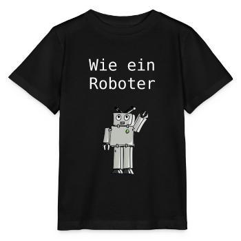 Wie ein Roboter - Stanley/Stella Kinder T-Shirt MINI CREATOR  - Schwarz - Vorne - Mikhail (115cm)