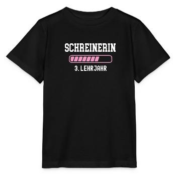 Schreinerin Ausbildung 3 Lehrjahr drittes Jahr - Stanley/Stella Kinder T-Shirt MINI CREATOR  - Schwarz - Vorne - Mikhail (115cm)