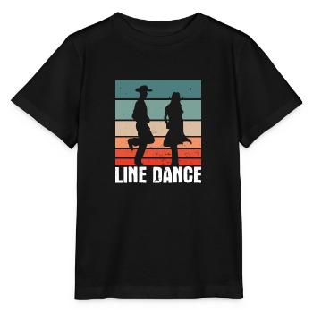 Line Dance Linedance Motif - T-shirt bio MINI CREATOR Stanley/Stella Enfant - noir - Devant - Mikhail (115cm)