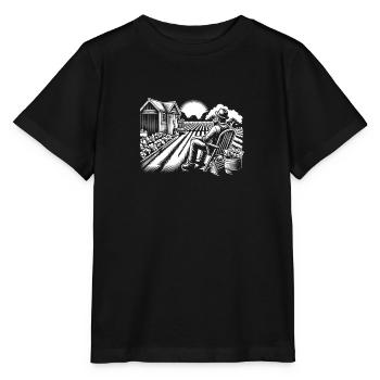 Entspannter Gärtner - Stanley/Stella Kinder T-Shirt MINI CREATOR  - Schwarz - Vorne - Mikhail (115cm)
