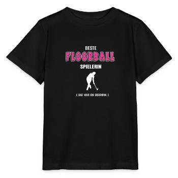 Beste Floorball Spielerin Floorballerin Hockey - Stanley/Stella Kinder T-Shirt MINI CREATOR  - Schwarz - Vorne - Mikhail (115cm)