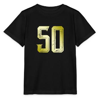 Symbole de 50 chiffres - T-shirt bio MINI CREATOR Stanley/Stella Enfant - noir - Devant - Mikhail (115cm)
