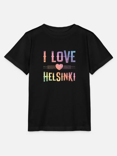 I Love Helsinki - Stanley/Stella Kinder T-Shirt MINI CREATOR  - Schwarz