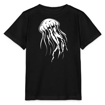 Méduses à tentacules, créatures marines - T-shirt bio MINI CREATOR Stanley/Stella Enfant - noir - Devant - Mikhail (115cm)