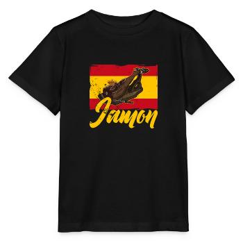 Jamon Spanien Vorspeise Schinken Schweinefleisch - Stanley/Stella Kinder T-Shirt MINI CREATOR  - Schwarz - Vorne - Mikhail (115cm)