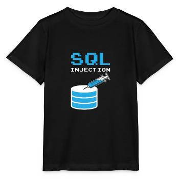 Injection SQL pour les administrateurs de base de données SQL - T-shirt bio MINI CREATOR Stanley/Stella Enfant - noir - Devant - Mikhail (115cm)