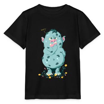 Troll im Blumenbeet Sorry - Stanley/Stella Kinder T-Shirt MINI CREATOR  - Schwarz - Vorne - Mikhail (115cm)