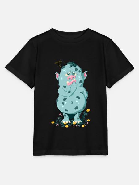 Troll im Blumenbeet Sorry - Stanley/Stella Kinder T-Shirt MINI CREATOR - Schwarz
