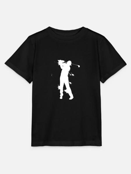 Golfer Golfen Abschlag - Stanley/Stella Kinder T-Shirt MINI CREATOR - Schwarz