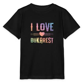 I Love Bukarest - Stanley/Stella Kinder T-Shirt MINI CREATOR  - Schwarz - Vorne - Mikhail (115cm)