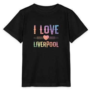 I Love Liverpool - Stanley/Stella Kinder T-Shirt MINI CREATOR  - Schwarz - Vorne - Mikhail (115cm)