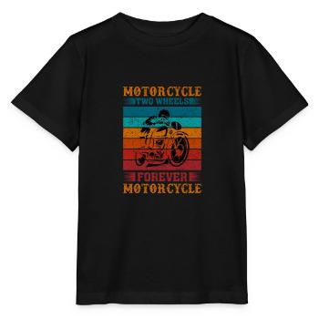 Motorrad zwei Räder mehr brauch ich nicht Retro - Stanley/Stella Kinder T-Shirt MINI CREATOR  - Schwarz - Vorne - Mikhail (115cm)