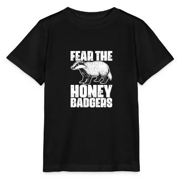Fear The Honey Badger Funny Honey Badgers For A - Stanley/Stella MINI CREATOR Kids’ T-Shirt - black - Front - Mikhail (115cm)