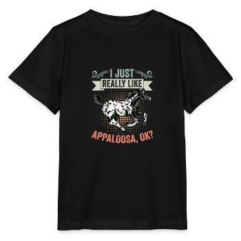 J’aime vraiment le cheval Retro Appaloosa et - T-shirt bio MINI CREATOR Stanley/Stella Enfant - noir - Devant - Mikhail (115cm)