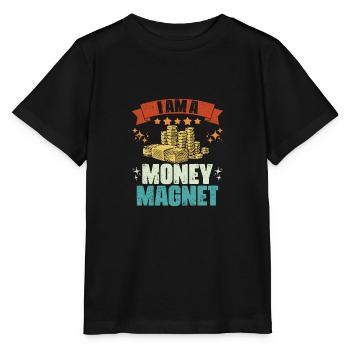 Vintage I Am A Money Magnet Manifestation Wealthy - Stanley/Stella MINI CREATOR Kids’ T-Shirt - black - Front - Mikhail (115cm)