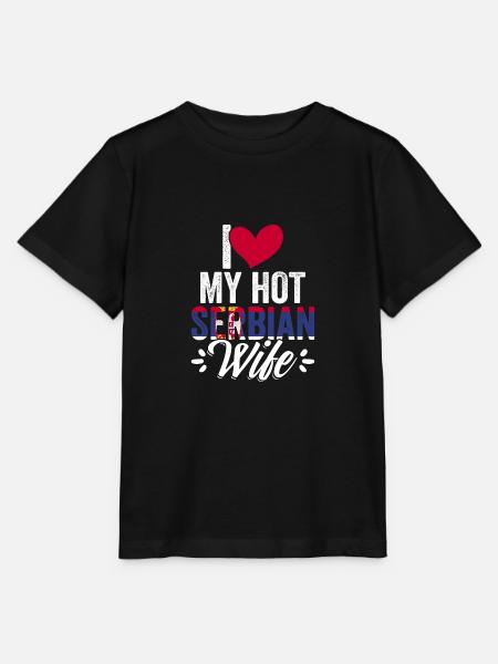 Awesome I Love My Hot Serbian Wife For Srbija - Stanley/Stella T-shirt MINI CREATOR til børn - sort
