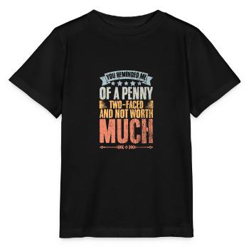 Tu me rappelles un traître à deux visages Penny Vintage - T-shirt bio MINI CREATOR Stanley/Stella Enfant - noir - Devant - Mikhail (115cm)