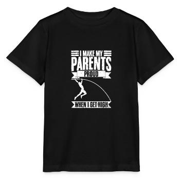 C’est drôle que je rende mes parents fiers quand je me défonce - T-shirt bio MINI CREATOR Stanley/Stella Enfant - noir - Devant - Mikhail (115cm)