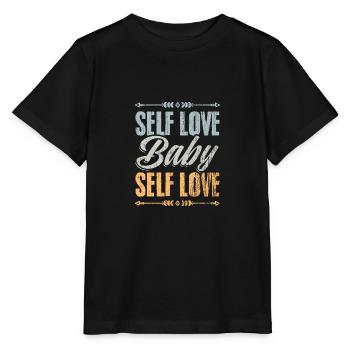Vintage Self Love Baby Self Love Positive Vibes - Stanley/Stella MINI CREATOR Kids’ T-Shirt - black - Front - Mikhail (115cm)