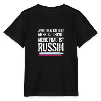 Meine frau ist russin Geschenk Russland - Stanley/Stella Kinder T-Shirt MINI CREATOR  - Schwarz - Vorne - Mikhail (115cm)