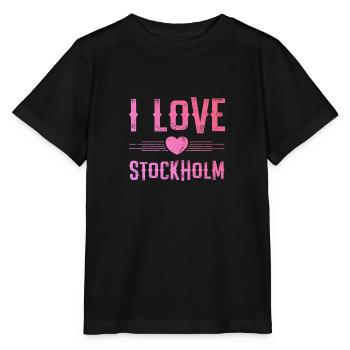 I Love Stockholm - Stanley/Stella Kinder T-Shirt MINI CREATOR  - Schwarz - Vorne - Mikhail (115cm)