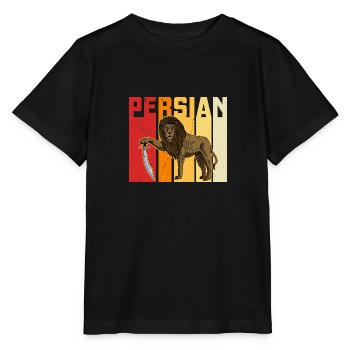 Persien Perser Löwe Sonne Iran Geschichte - Stanley/Stella Kinder T-Shirt MINI CREATOR  - Schwarz - Vorne - Mikhail (115cm)