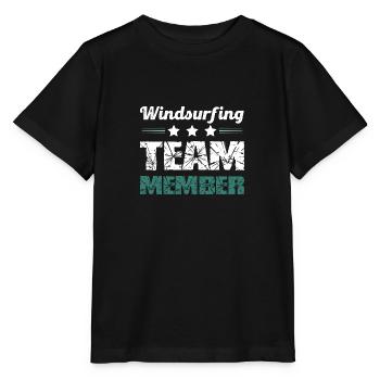 Windsurfing Team - Stanley/Stella Kinder T-Shirt MINI CREATOR  - Schwarz - Vorne - Mikhail (115cm)