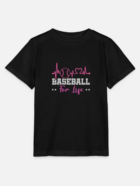baseball fürs leben - Stanley/Stella Kinder T-Shirt MINI CREATOR - Schwarz