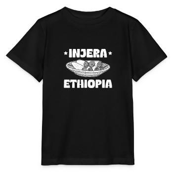National Äthiopien Fladenbrot Küche National - Stanley/Stella Kinder T-Shirt MINI CREATOR  - Schwarz - Vorne - Mikhail (115cm)