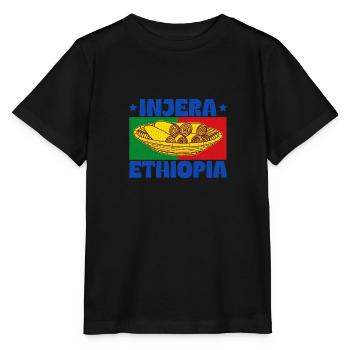 National Äthiopien Fladenbrot Küche National - Stanley/Stella Kinder T-Shirt MINI CREATOR  - Schwarz - Vorne - Mikhail (115cm)