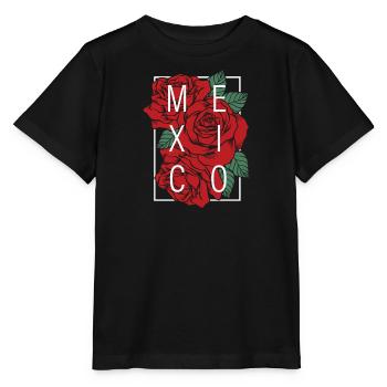 Mexique avec des roses - T-shirt bio MINI CREATOR Stanley/Stella Enfant - noir - Devant - Mikhail (115cm)