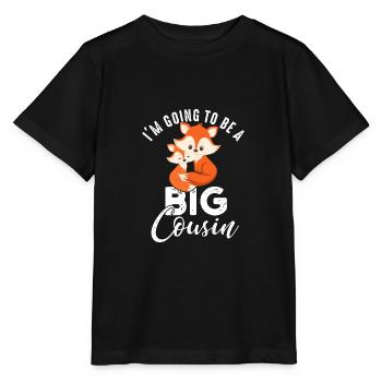 Big Cousin 2021 - Grossesse bébé renards - T-shirt bio MINI CREATOR Stanley/Stella Enfant - noir - Devant - Mikhail (115cm)