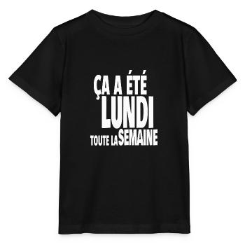 lundi toute la semaine - T-shirt bio MINI CREATOR Stanley/Stella Enfant - noir - Devant - Mikhail (115cm)