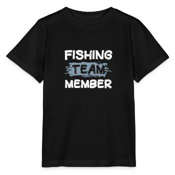 Fishing Team - Stanley/Stella Kinder T-Shirt MINI CREATOR  - Schwarz - Vorne - Mikhail (115cm)