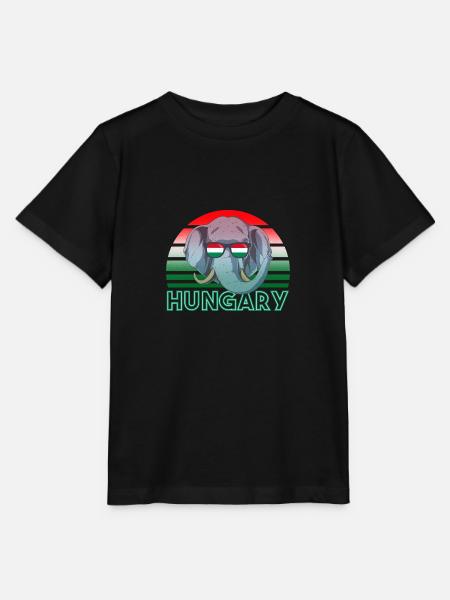 Ungarn - Stanley/Stella Kinder T-Shirt MINI CREATOR - Schwarz