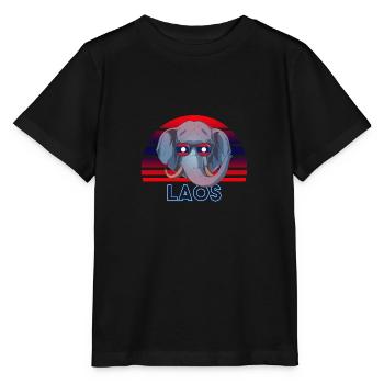 Laos - Stanley/Stella Kinder T-Shirt MINI CREATOR  - Schwarz - Vorne - Mikhail (115cm)