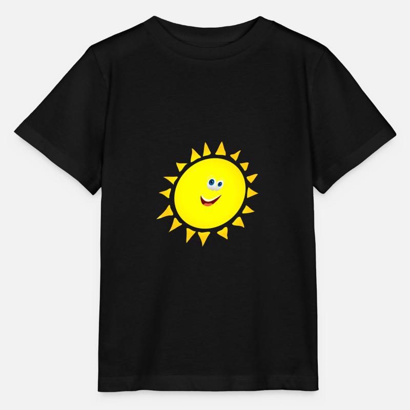 soleil heureux avec le visage - T-shirt bio MINI CREATOR Stanley/Stella Enfant - noir
