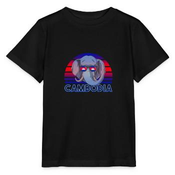 Kambodscha - Stanley/Stella Kinder T-Shirt MINI CREATOR  - Schwarz - Vorne - Mikhail (115cm)
