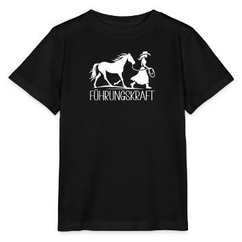 Führungskraft Pferd Pferdehalterin Reiten Lustig - Stanley/Stella Kinder T-Shirt MINI CREATOR  - Schwarz - Vorne - Mikhail (115cm)