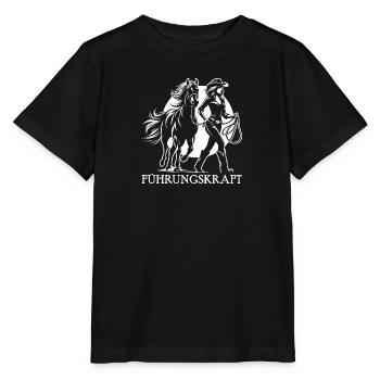 Führungskraft Pferd Reiten Geschenkidee Lustig - Stanley/Stella Kinder T-Shirt MINI CREATOR  - Schwarz - Vorne - Mikhail (115cm)