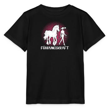 Führungskraft Pferd Geschenkidee Reiten Pferde - Stanley/Stella Kinder T-Shirt MINI CREATOR  - Schwarz - Vorne - Mikhail (115cm)