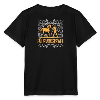 Führungskraft Pferd Reiten Geschenkidee Lustig - Stanley/Stella Kinder T-Shirt MINI CREATOR  - Schwarz - Vorne - Mikhail (115cm)