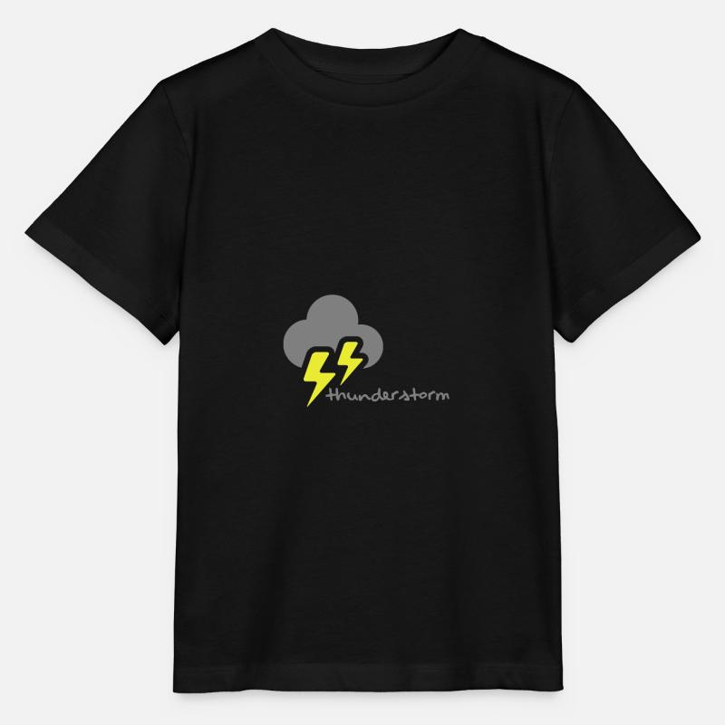 Weather, thunderstorm - weather, thunder storm - Stanley/Stella MINI CREATOR Kids’ T-Shirt - black
