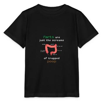 Screams Trapped Poop Farter et Drôle cadeau - T-shirt bio MINI CREATOR Stanley/Stella Enfant - noir - Devant - Mikhail (115cm)