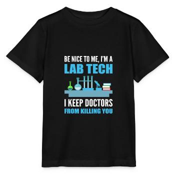 Je suis Labor Tech. Cadeau de technicien de laboratoire - T-shirt bio MINI CREATOR Stanley/Stella Enfant - noir - Devant - Mikhail (115cm)