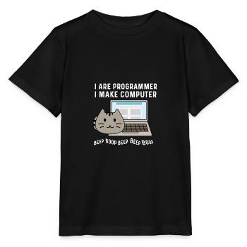 Beep Beep boop. Professor of Computer Science Gift - Stanley/Stella MINI CREATOR Kids’ T-Shirt - black - Front - Mikhail (115cm)