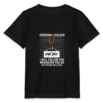 Persönlicher Stalker Hundeliebhaber Geschenk - Stanley/Stella Kinder T-Shirt MINI CREATOR  - Schwarz - Vorne - Mikhail (115cm)