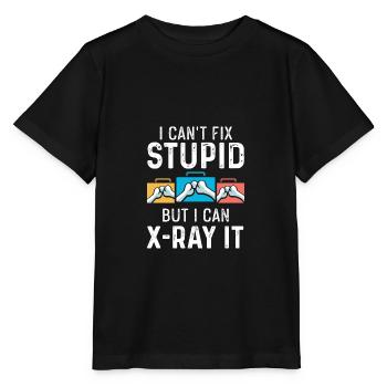 Kann nicht dumm reparieren Sarkastische Person Gif - Stanley/Stella Kinder T-Shirt MINI CREATOR  - Schwarz - Vorne - Mikhail (115cm)