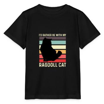 Mon cadeau Ragdoll Cat Lazy Person - T-shirt bio MINI CREATOR Stanley/Stella Enfant - noir - Devant - Mikhail (115cm)