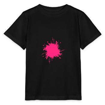 Tache couleur pulvérisé saletés rose sale rose - T-shirt bio MINI CREATOR Stanley/Stella Enfant - noir - Devant - Mikhail (115cm)